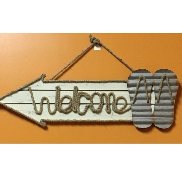 Gerson Companies Wall Art Welcome Decor Wall Hanging Sign Summer